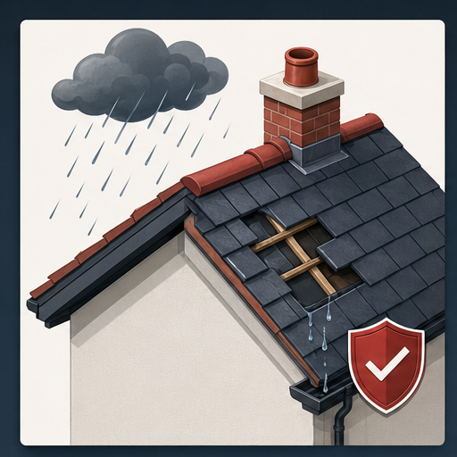 Emergency roof repair service graphic