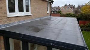 Flat roof inspection on a UK home