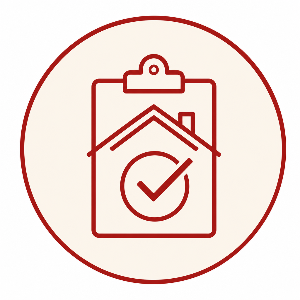 Tidy completed roofing work icon