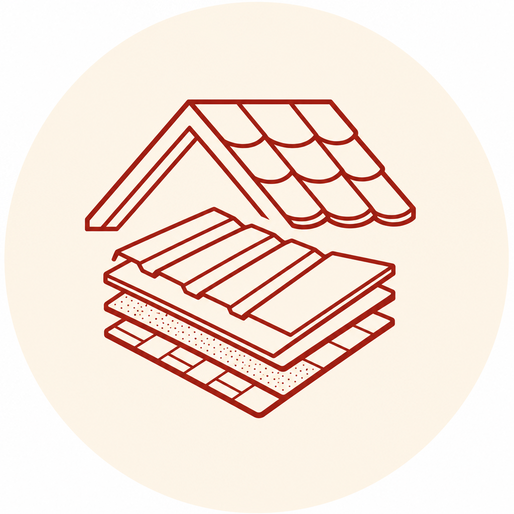 Roofing materials icon