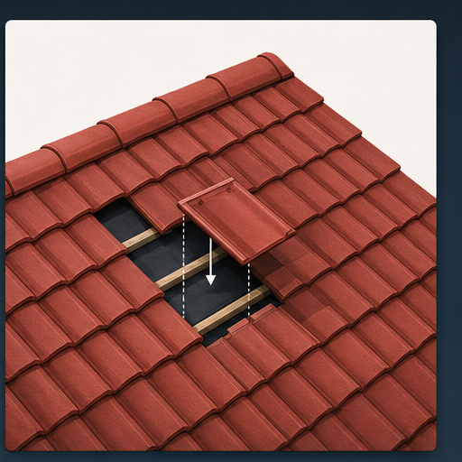 Slipped and broken roof tiles repair graphic